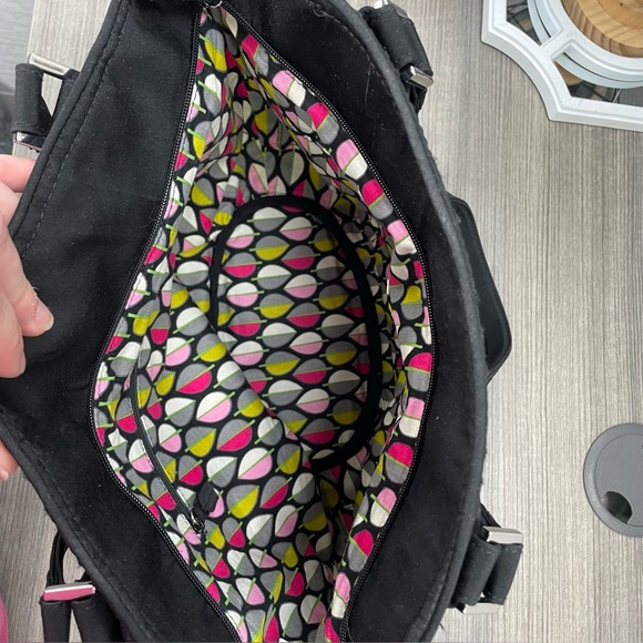 Vera Bradley Black Iconic Glenna Satchel Bag - Picture 10 of 15